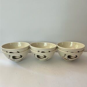 Pack Of 6 Melamine Eggplant Zen Swirl Dining Soup Cereal Rice Bowls